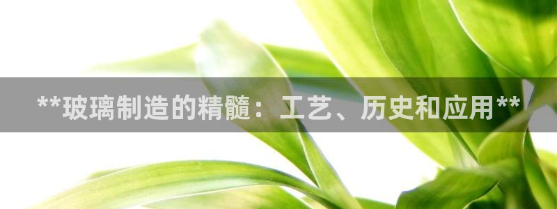 大发彩神最高邀请码：**玻璃制造的精髓：工艺、历史和应用**