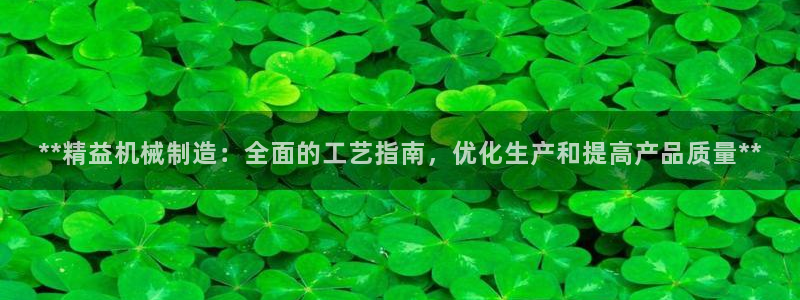 彩神v平台：**精益机械制造：全面的工艺指南，优化生产和提高产品质量**