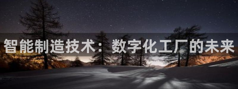 彩神vl购彩大厅：智能制造技术：数字化工厂的未来