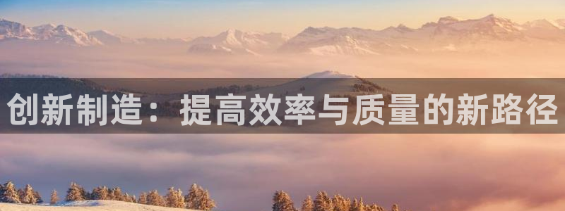 有谁知道彩神争霸的网址：创新制造：提高效率与质量的新路径