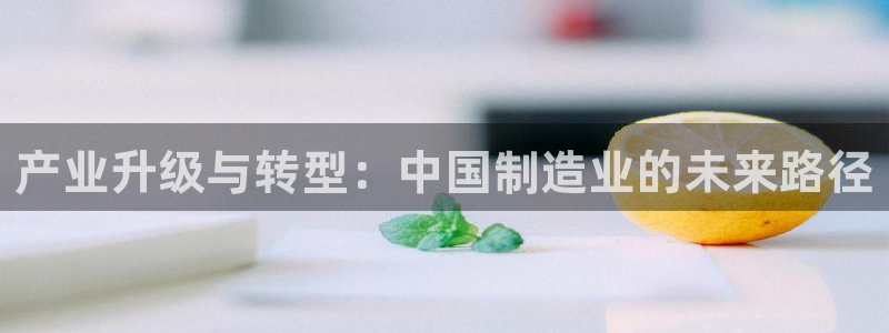 彩神ix是真的吗：产业升级与转型：中国制造业的未来路径