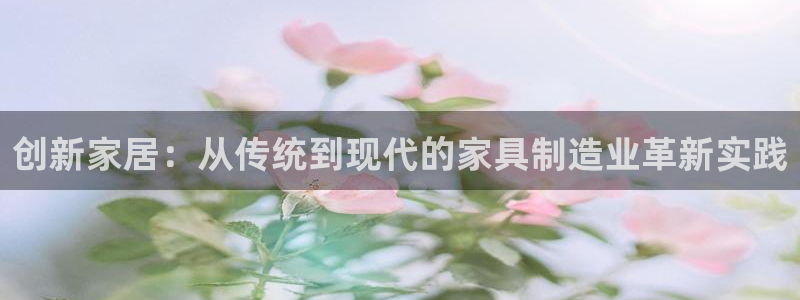 大发彩神最高邀请码：创新家居：从传统到现代的家具制造业革新实践