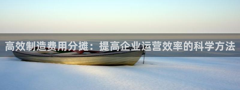 彩神正规吗：高效制造费用分摊：提高企业运营效率的科学方法