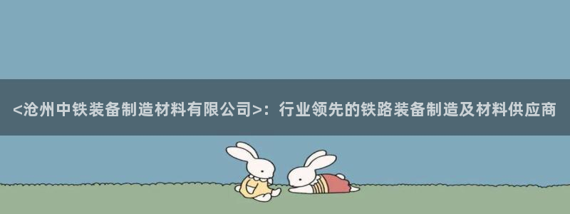 在彩神网输了六万多怎么拿回来：<沧州中铁装备制造材料有限公司>：行业领先的铁路装备制造及材料供应商