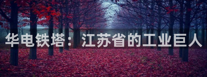 彩神v8iii：华电铁塔：江苏省的工业巨人