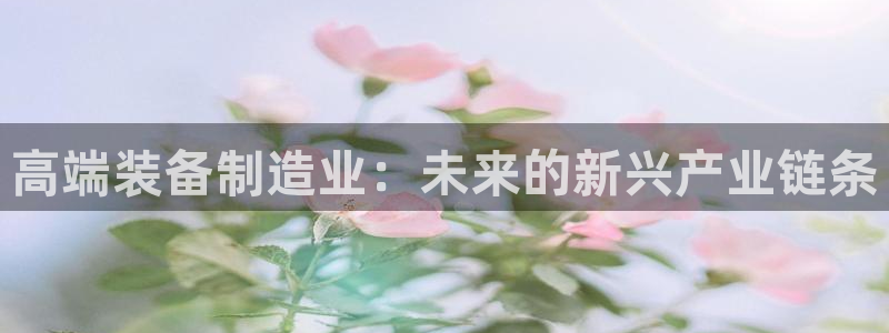 彩神8彩平台客服：高端装备制造业：未来的新兴产业链条